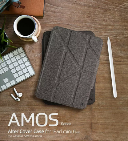 Power Support JTLEGEND AMOS QCAC Folio Case with Pencil Holder and Clip for iPad mini 8.3" (2021/2024)