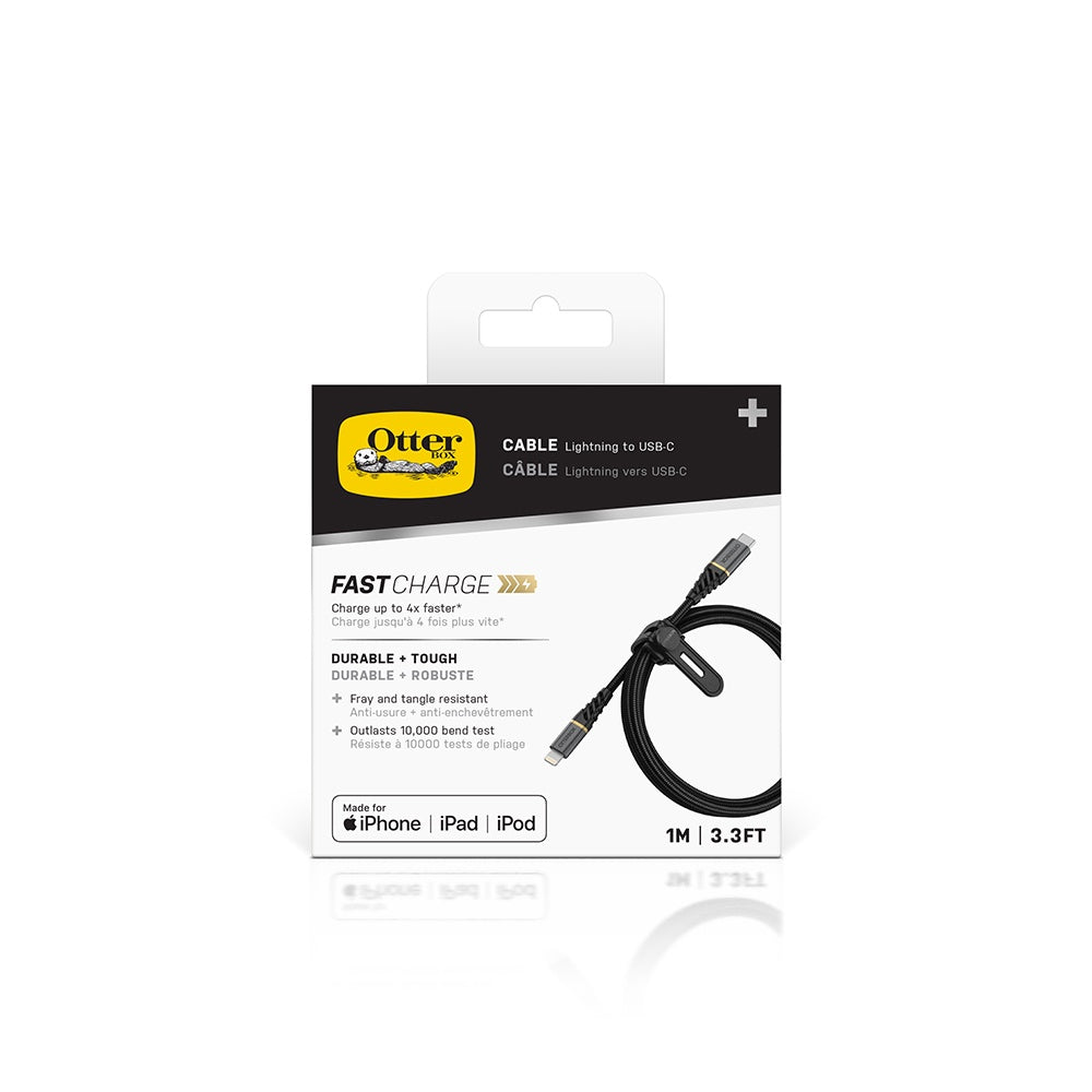 OtterBox Cable USB-C to Lightning Premium, 1M Glamour Black
