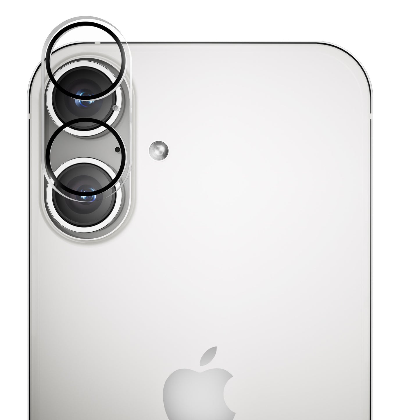 ANANK HD Camera Protection with Rubber Ring (No Flash Spot) for Apple iPhone 16 Series (2024)