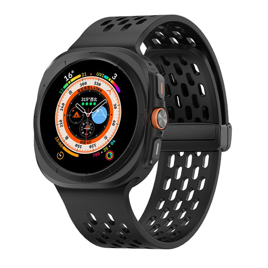 MACHINO Silicone Sport Band for Samsung Galaxy Watch7/6/5 (20mm) (MC-SM05) - Black