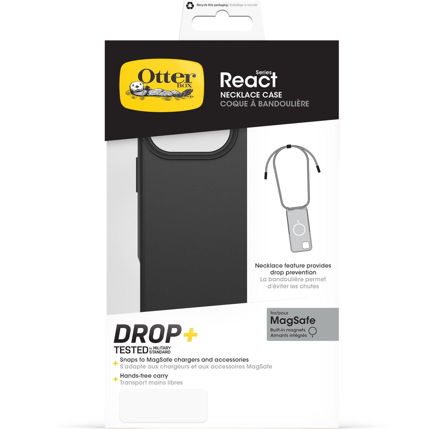 OtterBox React Series Necklace Case with MagSafe for Apple iPhone 16 Series (2024)