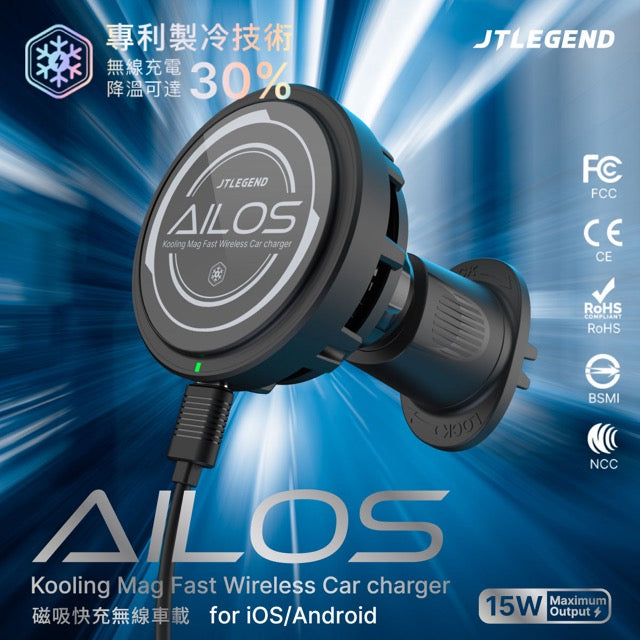 JTLEGEND Ailos Kooling Mag Fast Wireless Car Charger