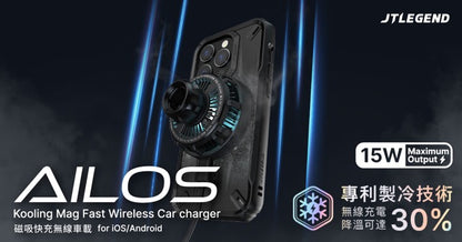 JTLEGEND Ailos Kooling Mag Fast Wireless Car Charger