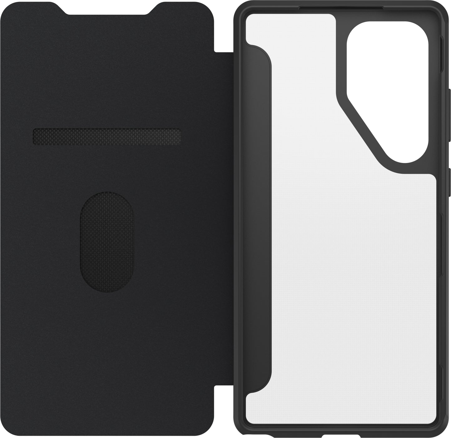 OtterBox React Folio for Samsung Galaxy S25 Series (2025) - Black Crystal (Clear/Black)