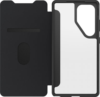 OtterBox React Folio for Samsung Galaxy S25 Series (2025) - Black Crystal (Clear/Black)