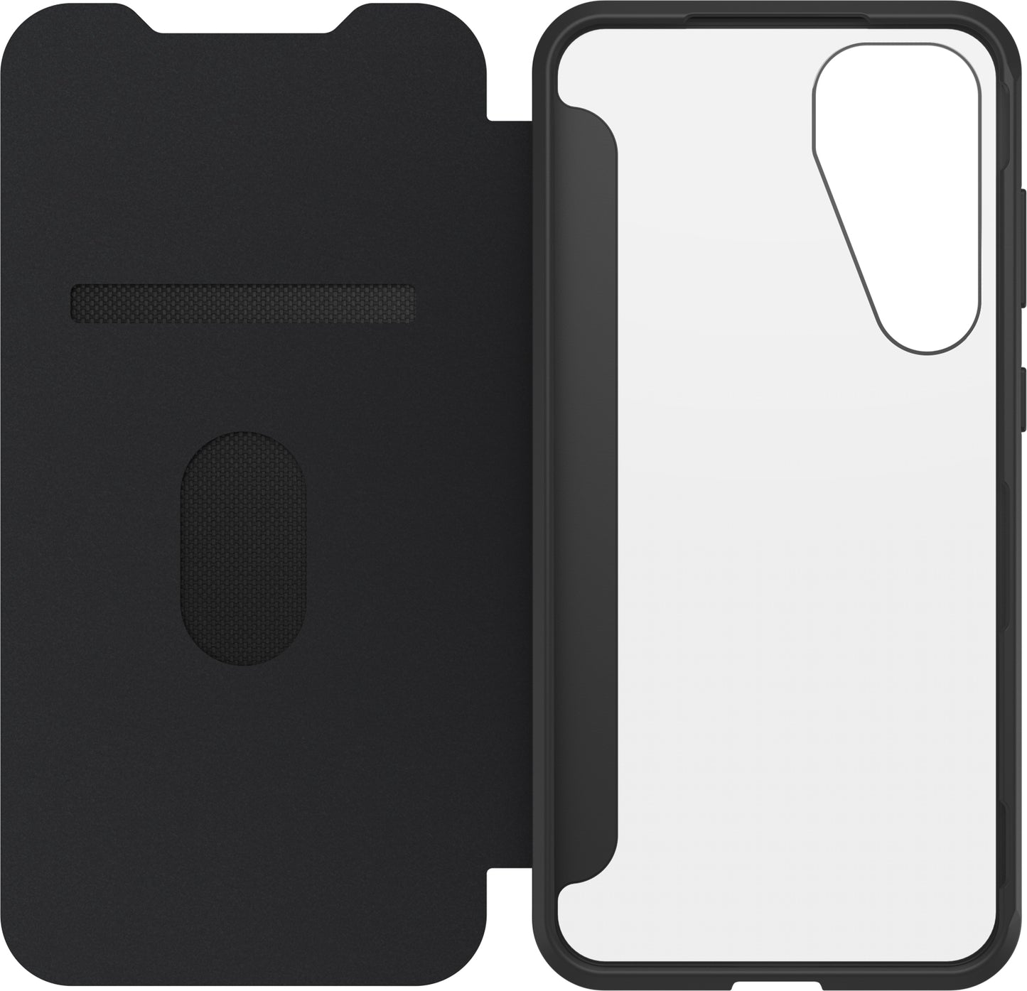 OtterBox React Folio for Samsung Galaxy S25 Series (2025) - Black Crystal (Clear/Black)