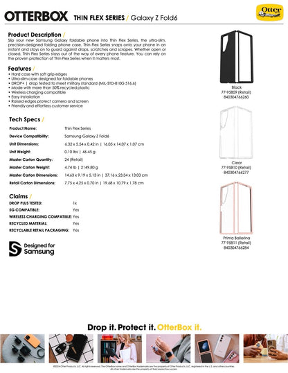 OtterBox Thin Flex for Samsung Galaxy Z Flip6 (2024) / Samsung Galaxy Z Fold6 (2024)