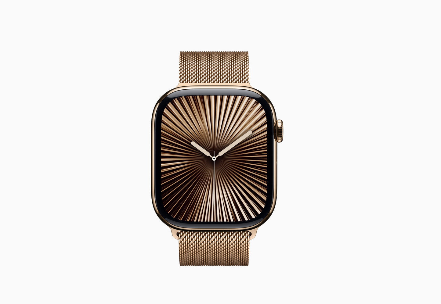 Apple Watch Series 10 GPS + Cellular 46mm Gold Titanium Case With Gold Stainless Steel Milanese Loop - M/L (MX003ZP/A)