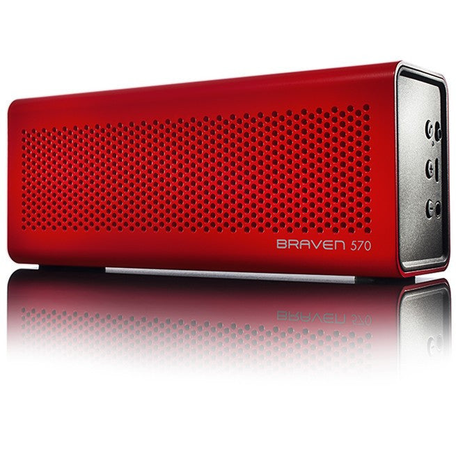 Braven 570 Bluetooth Speakers / HD Wireless Speaker / Speakerphone / Phone Charger - Red