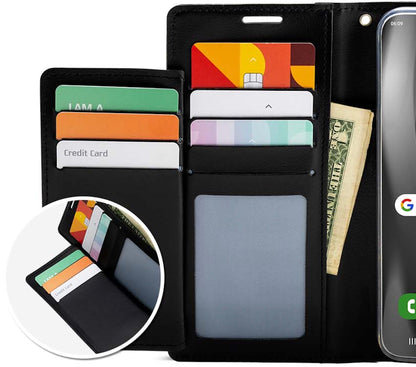 Mercury Goospery Rich Diary Practical Wallet Case for Samsung Galaxy S24 Series (2024) - Black