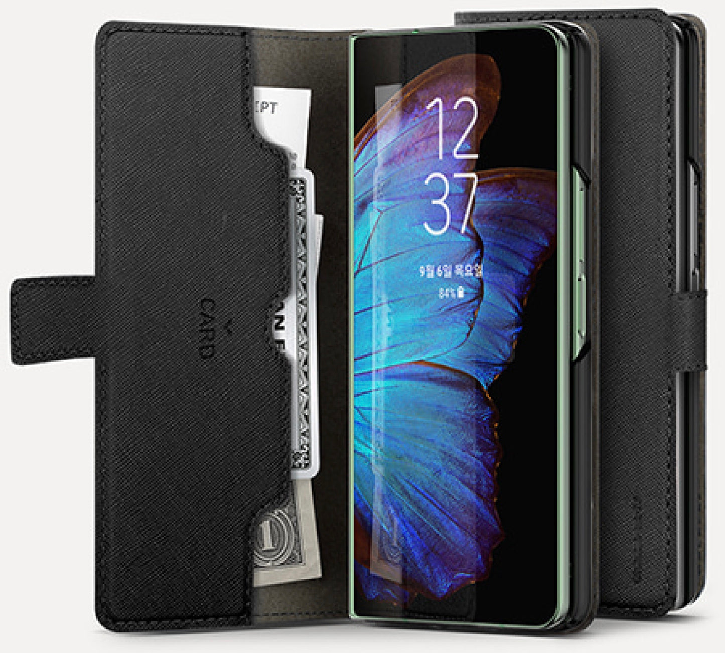 Mercury Goospery Premium Wallet Case for Samsung Galaxy Z Fold6 (2024) - Black