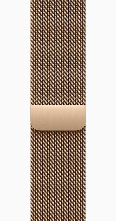 Apple Watch Series 10 GPS + Cellular 46mm Gold Titanium Case With Gold Stainless Steel Milanese Loop - M/L (MX003ZP/A)