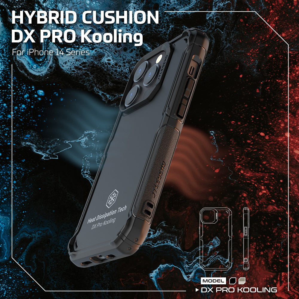 JTLEGEND Hybrid Cushion DX Pro Kooling Case for iPhone 14 Series (2022), Performance Cooling Case for Gaming